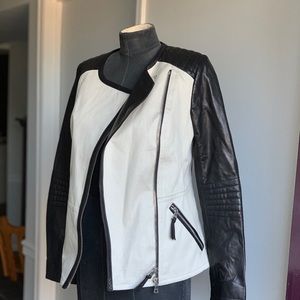 Coach Leather jacket - black and white NWT